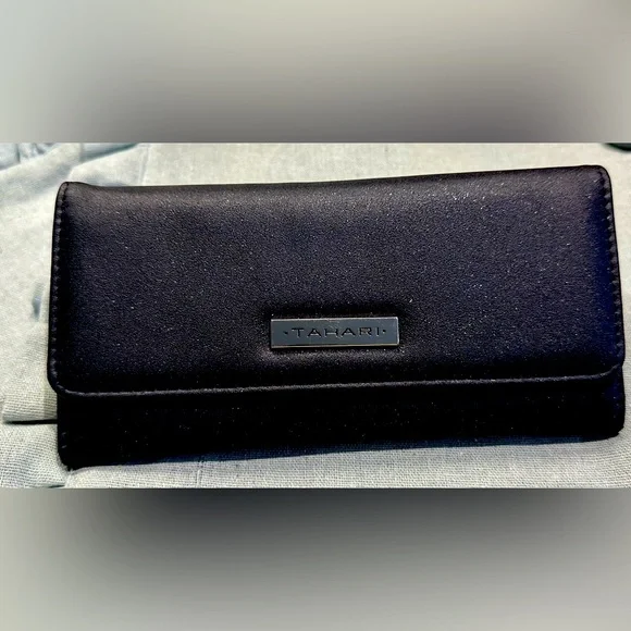 Tahari Bags Tahari Womens Black With Sparkles Trifold Wallet